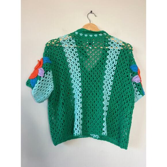 NEW Hunter Bell Short Sleeve Cropped Top Stewart Sweater Green Size: Extra Small - Picture 6 of 7